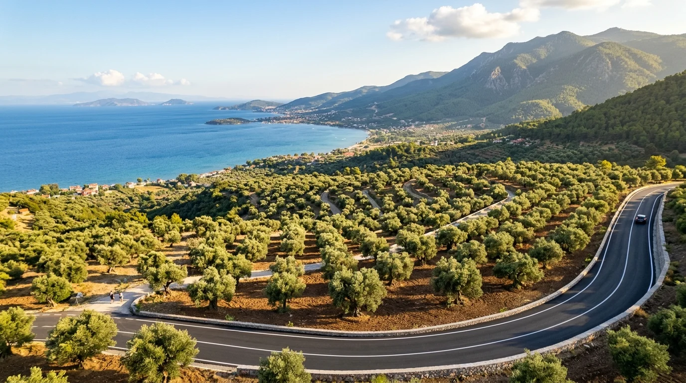 Edremit Altınoluk Deniz Manzaralı Villa İmarlı Köşe Arsa